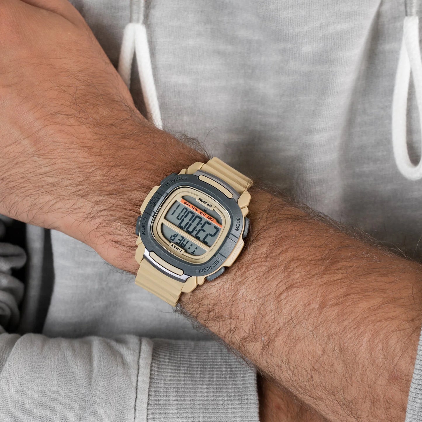 Timex Men's Tan Silicone Watch, Digital Dial | Tw5m35900