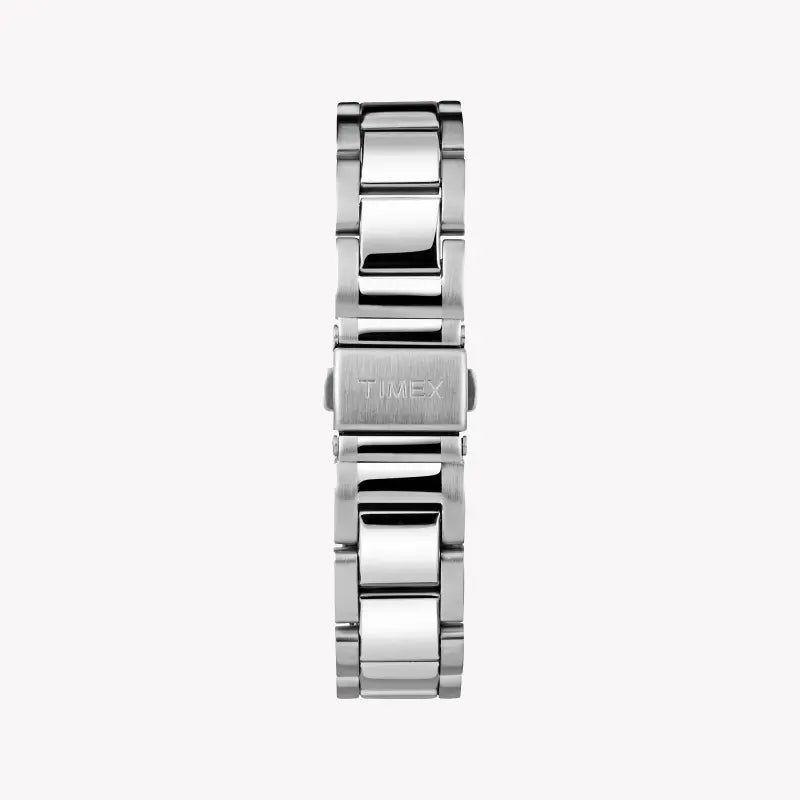 Timex Men's Silver Stainless Steel Watch, Black Dial | Tw2r38400
