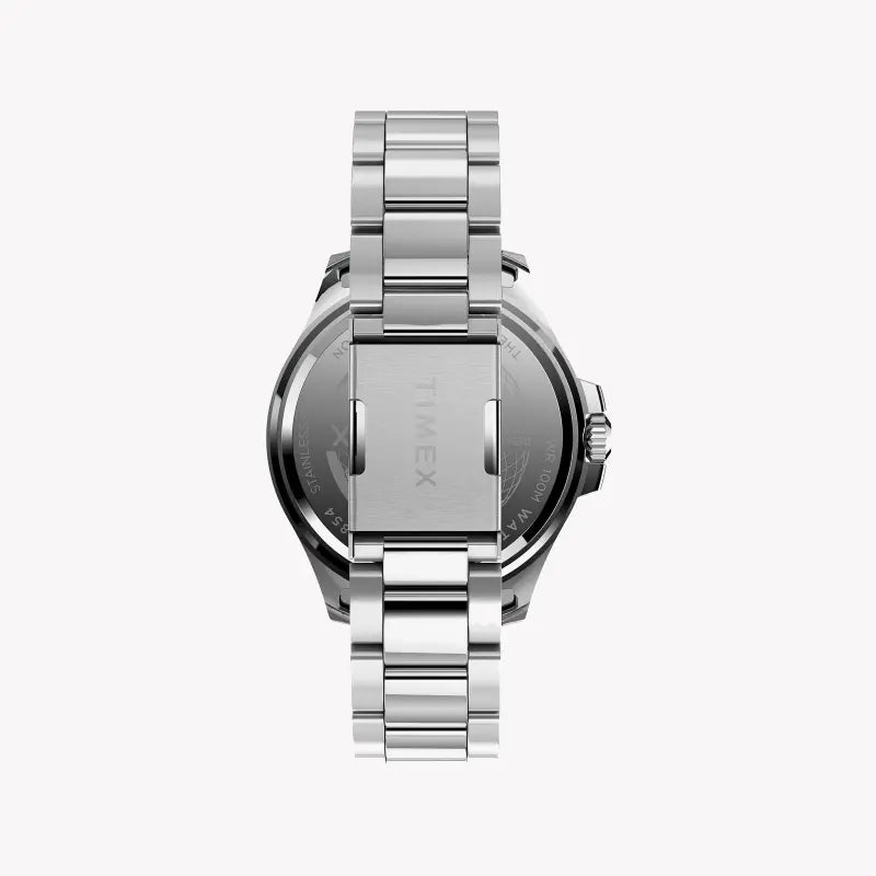 Timex Men's Silver Stainless Steel, Black Dial | Tw2u41700