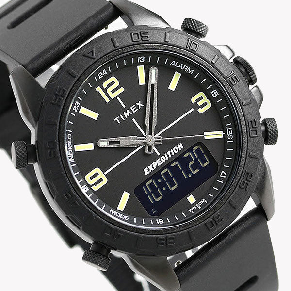 Timex Men's Black Silicone Watch, Brass Case | Tw4b17000