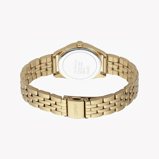 Esprit Women's Gold Stainless Steel Watch, Silver Dial | Es1l131m0015