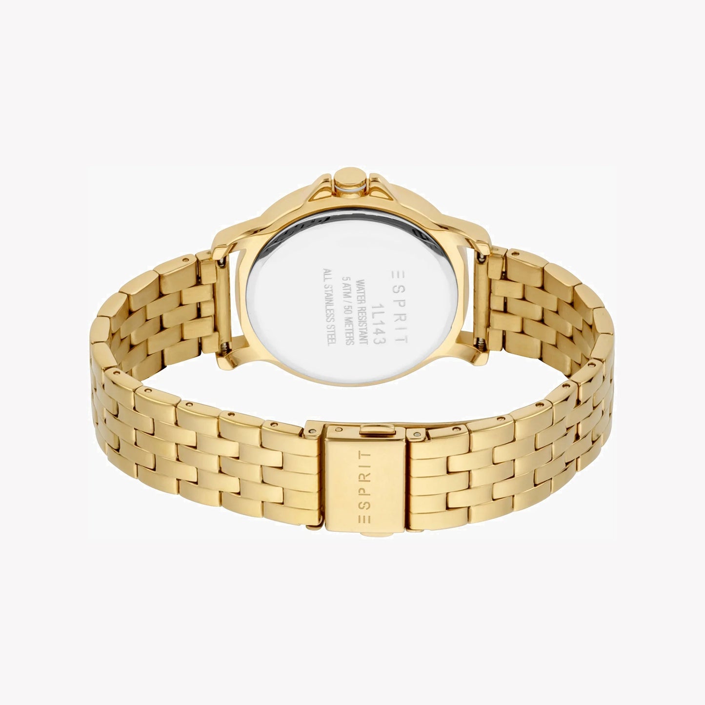 Esprit Women's Gold Stainless Steel Watch, Champagne Dial | Es1l186l0015