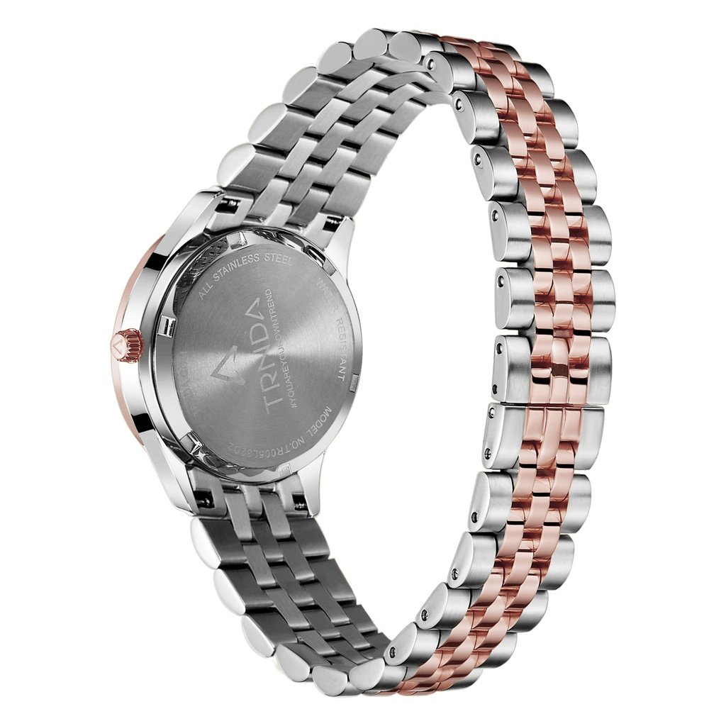 Trnda Women's Stainless Steel Watch, Silver & Rose Gold | Trnda-32mm