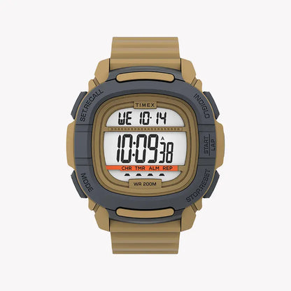 Timex Men's Tan Silicone Watch, Digital Dial | Tw5m35900