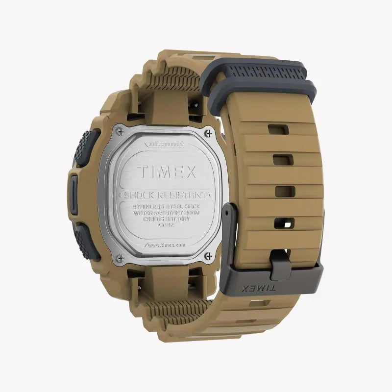 Timex Men's Tan Silicone Watch, Digital Dial | Tw5m35900