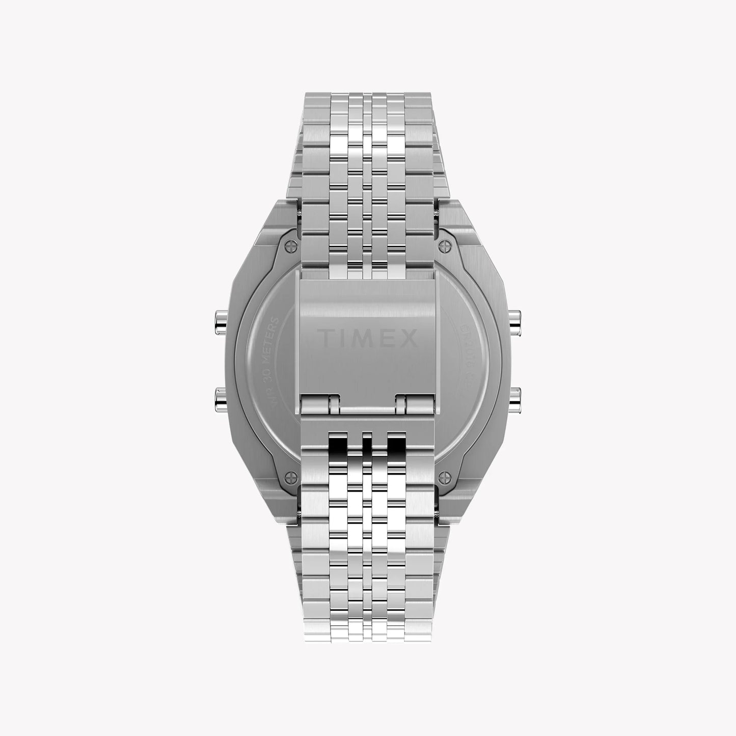 Timex Unisex Stainless Steel Black Lens Watch, Silver | T80
