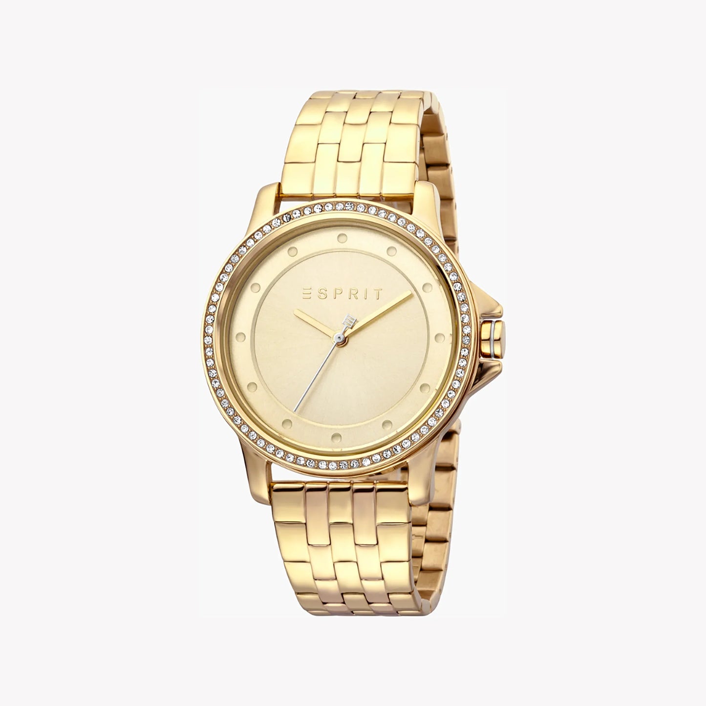 Esprit Women's Gold Stainless Steel Watch, Champagne Dial | Es1l186l0015