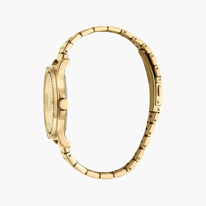 Esprit Women's Gold Stainless Steel Watch, Champagne Dial | Es1l186l0015
